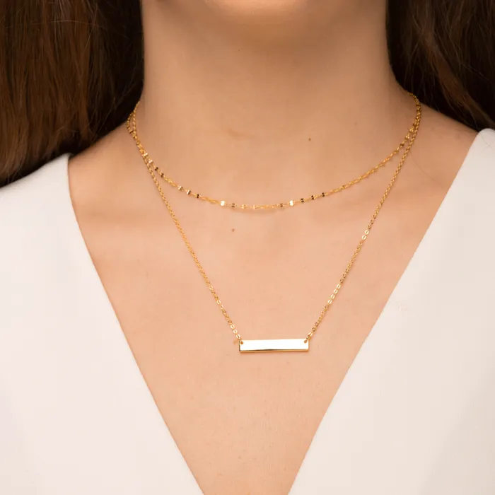 Necklaces Camile Stone Bar Layering Chain Necklace