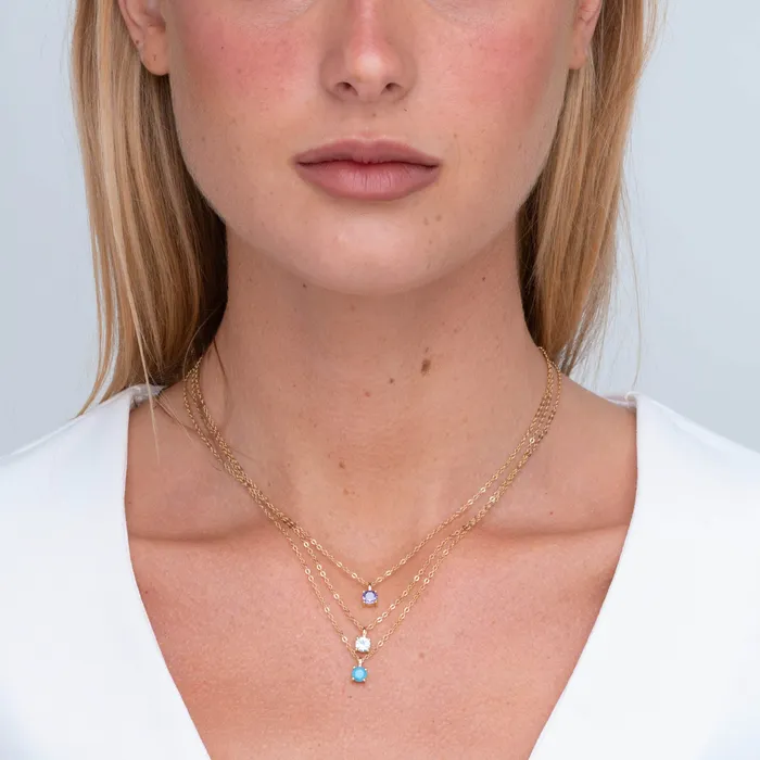 Necklaces Camile Stone Classic Birthstone Necklace December