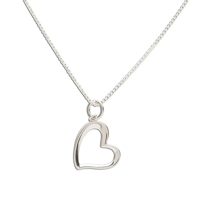Necklaces Cherished Moments Sterling Silver Kids Sassy Heart Necklace