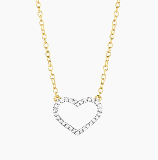 Necklaces Ella Stein Ella Stein Sterling SilverGold Plated True Love Always Diamond Heart Necklace Necklaces Ella Stein Ella Stein Sterling SilverGold Plated True Love Always Diamond Heart Necklace