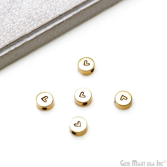 Necklaces GemMartUSA Minimalist Heart Engraved 8mm Round Necklace Charm