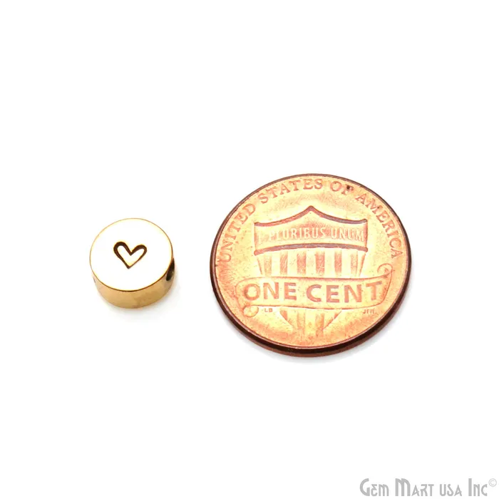 Necklaces GemMartUSA Minimalist Heart Engraved 8mm Round Necklace Charm Necklaces GemMartUSA Minimalist Heart Engraved 8mm Round Necklace Charm