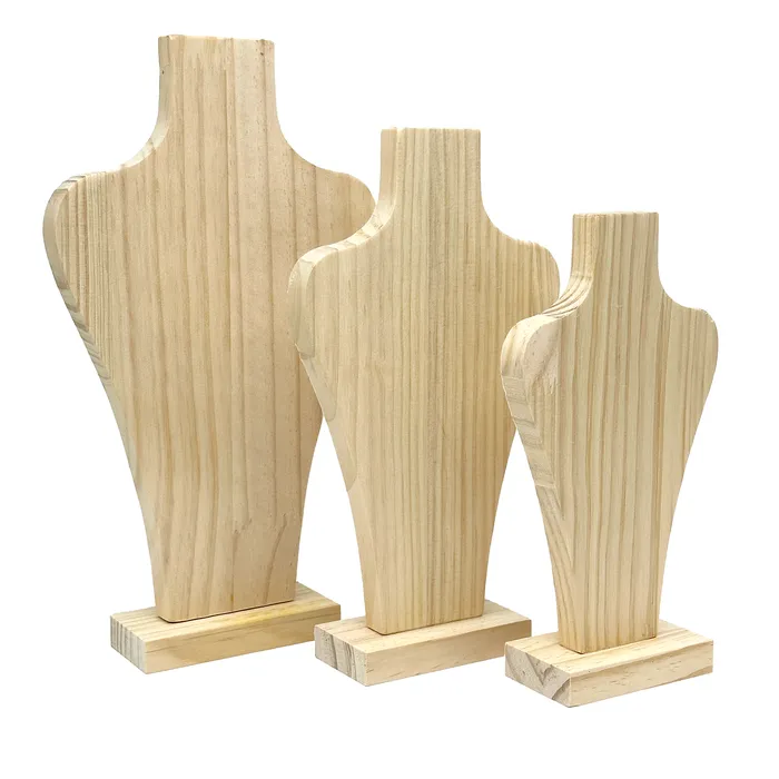 Necklaces JPIDisplay 10 12 Natural Wood Easel Necklace Display Necklaces JPIDisplay 10 12 Natural Wood Easel Necklace Display