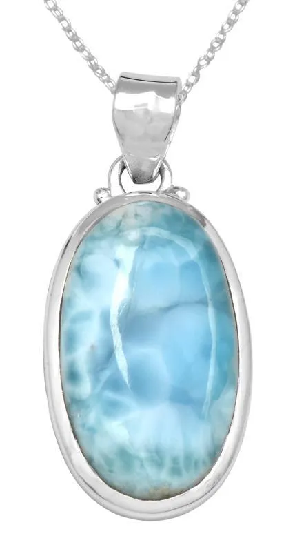 Necklaces Larimar 1 34 Long 925 Solid Sterling Silver Pendant With 18 Chain Necklace YoTreasure Necklaces Larimar 1 34 Long 925 Solid Sterling Silver Pendant With 18 Chain Necklace YoTreasure