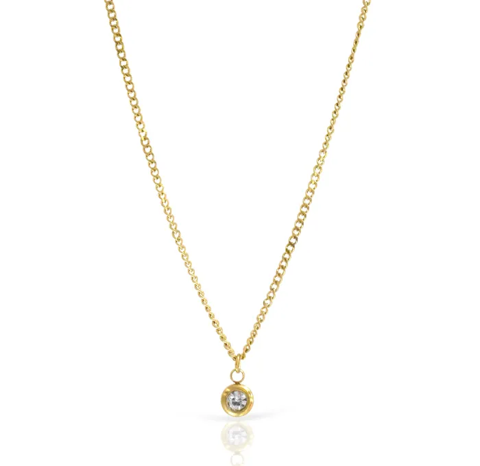 Necklaces Mai Dsire DELILAH WHITE TOPAZ BIRTHSTONE PENDANT NECKLACE APRIL