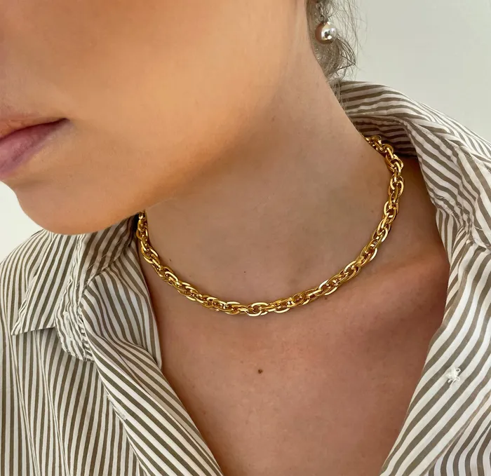 Necklaces Mai Dsire GEMMA GOLD ROPE CHAIN NECKLACE SAMPLE
