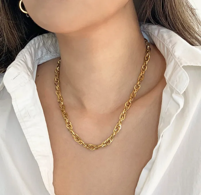 Necklaces Mai Dsire GEMMA GOLD ROPE CHAIN NECKLACE SAMPLE