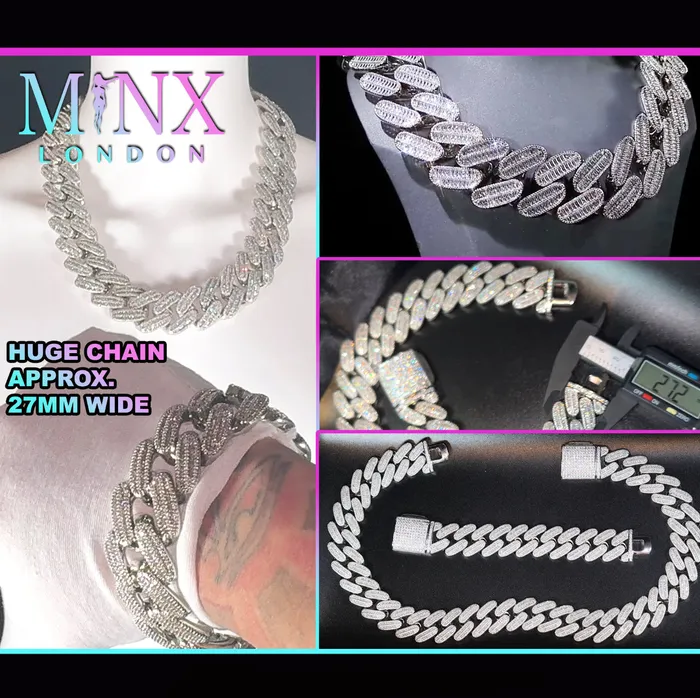 Necklaces Minx London Cuban Link Chain Iced Out Chain Iced Out NecklaceBaguette Necklace Hip Hop Chain Necklaces Minx London Cuban Link Chain Iced Out Chain Iced Out NecklaceBaguette Necklace Hip Hop Chain
