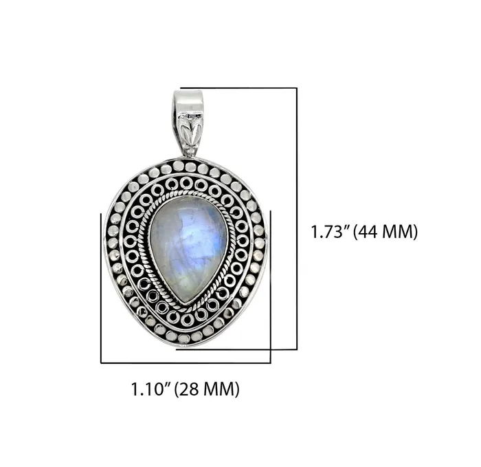 Necklaces Rainbow Moonstone Solid 925 Sterling Silver Chain Pendant Jewelry YoTreasure Necklaces Rainbow Moonstone Solid 925 Sterling Silver Chain Pendant Jewelry YoTreasure
