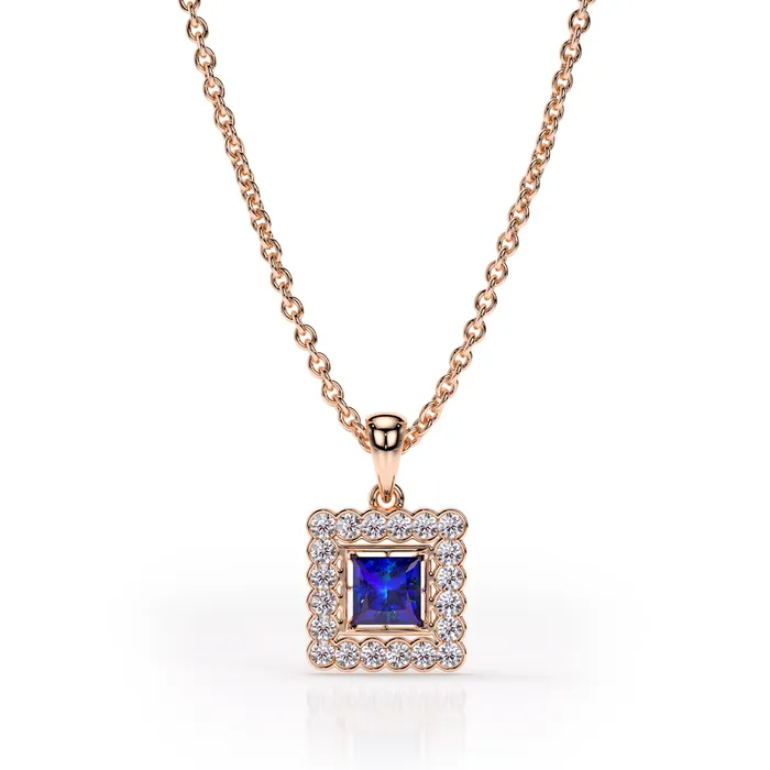 Necklaces Safiya Jewels Deep Beauty 18K Rose Gold Natural Alexandrite Pendant
