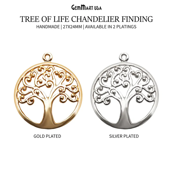 Necklaces Tree of Life Finding 27x24mm Charm Connector Pick Your Metal GemmartUSA Necklaces Tree of Life Finding 27x24mm Charm Connector Pick Your Metal GemmartUSA