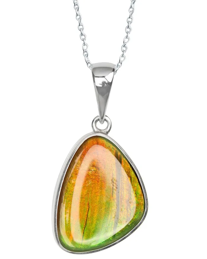 Necklaces YoTreasure 1205 Ct Ammolite Solid 925 Sterling Silver Necklace Pendant Jewelry Necklaces YoTreasure 1205 Ct Ammolite Solid 925 Sterling Silver Necklace Pendant Jewelry