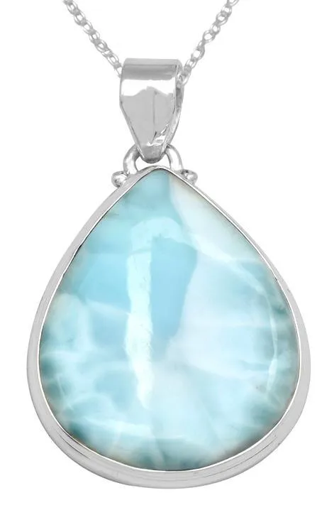 Necklaces YoTreasure Larimar 1 34 Long 925 Solid Sterling Silver Pendant With 18 Chain Necklaces YoTreasure Larimar 1 34 Long 925 Solid Sterling Silver Pendant With 18 Chain