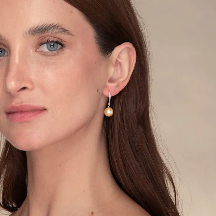 Orange Freshwater Pearl Drop Earrings Camile Stone Earrings Orange Freshwater Pearl Drop Earrings Camile Stone Earrings