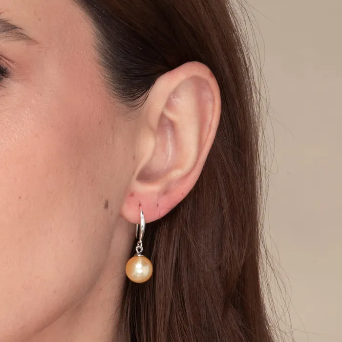 Orange Freshwater Pearl Drop Earrings Camile Stone Earrings Orange Freshwater Pearl Drop Earrings Camile Stone Earrings