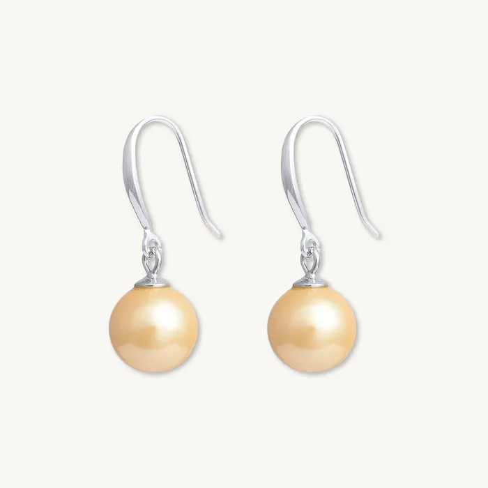 Orange Freshwater Pearl Drop Earrings Camile Stone Earrings Orange Freshwater Pearl Drop Earrings Camile Stone Earrings