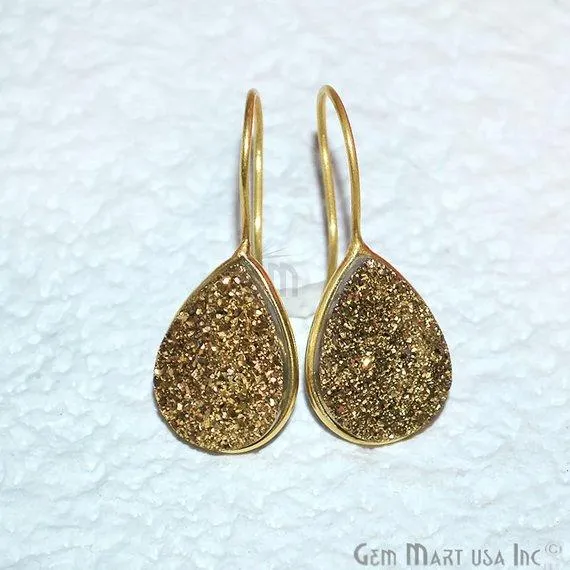 Pear Shape 19x15mm Gold Plated Druzy Hook Earrings Pick your Gemstone 902011 GemMartUSA Earrings Pear Shape 19x15mm Gold Plated Druzy Hook Earrings Pick your Gemstone 902011 GemMartUSA Earrings