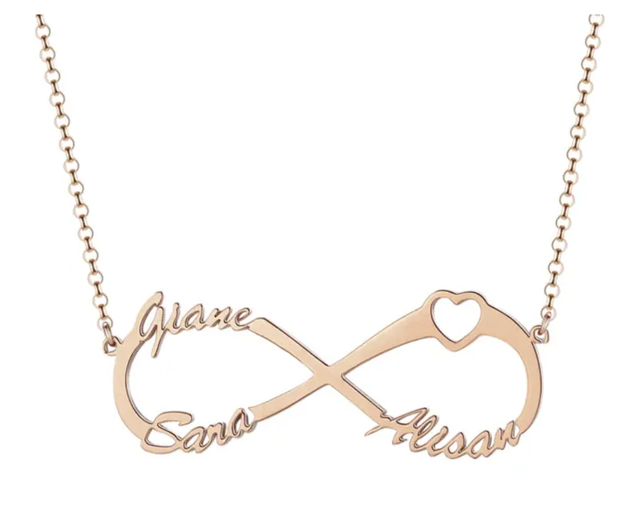 Personalized Jewel Necklaces Personalized Sterling Silver Infinity Symbol 3 Custom Name Pendant Necklace Gift for Family Members Friends Personalized Jewel Necklaces Personalized Sterling Silver Infinity Symbol 3 Custom Name Pendant Necklace Gift for Family Members Friends