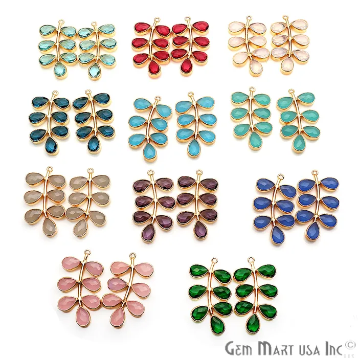 PreStyled Sets DIY Gemstone Gold Plated Dangle Chandelier Finding Connector 1PC GemMartUSA