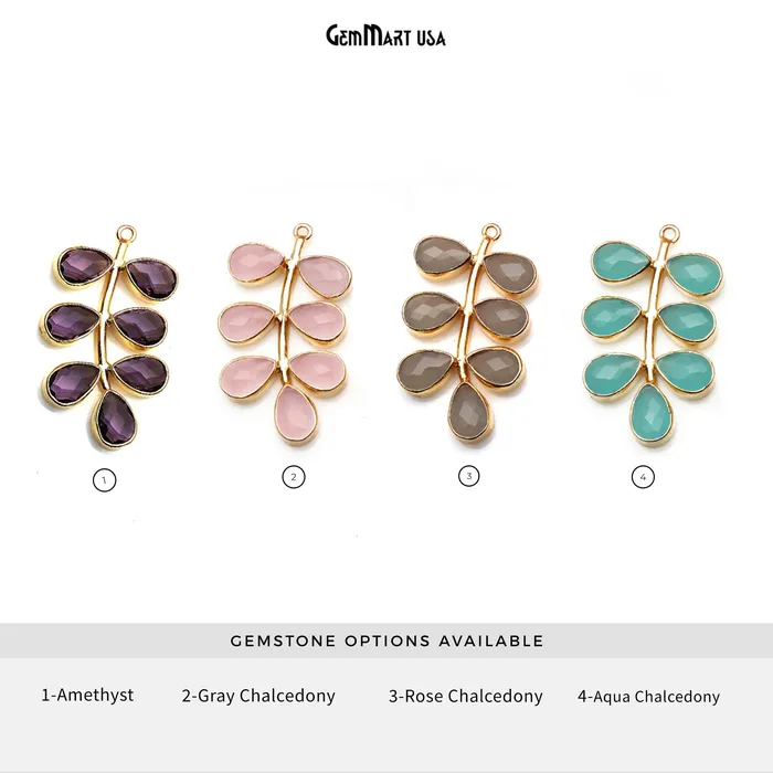PreStyled Sets DIY Gemstone Gold Plated Dangle Chandelier Finding Connector 1PC GemMartUSA