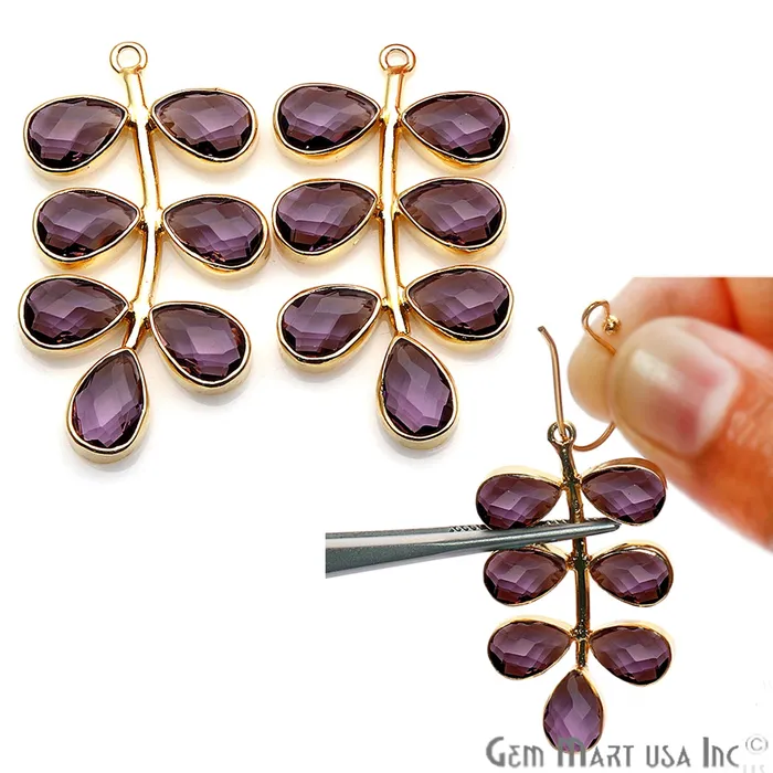 PreStyled Sets DIY Gemstone Gold Plated Dangle Chandelier Finding Connector 1PC GemMartUSA