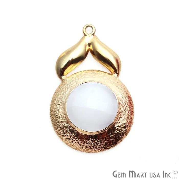 PreStyled Sets GemmartUSA DIY Round Gemstone 32x21mm Gold Plated Jewelry Connector 1pc PreStyled Sets GemmartUSA DIY Round Gemstone 32x21mm Gold Plated Jewelry Connector 1pc