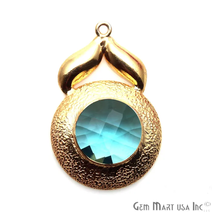 PreStyled Sets GemmartUSA DIY Round Gemstone 32x21mm Gold Plated Jewelry Connector 1pc PreStyled Sets GemmartUSA DIY Round Gemstone 32x21mm Gold Plated Jewelry Connector 1pc