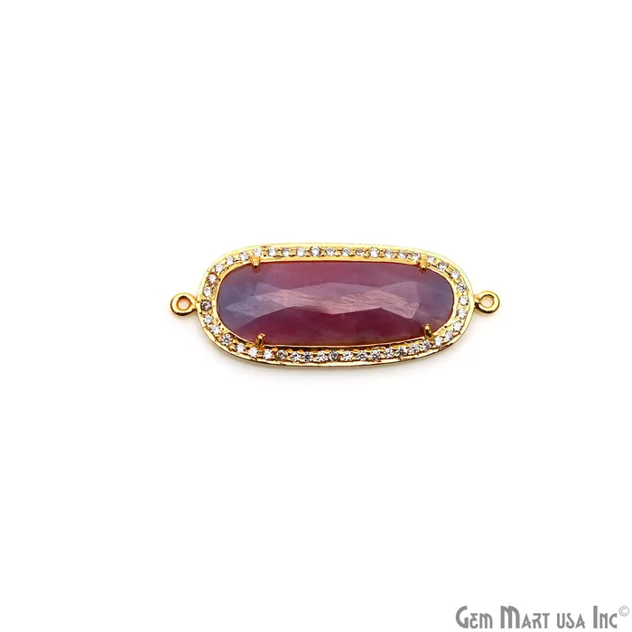 PreStyled Sets Sapphire Pave Cubic Zirconia 45x17mm Double Bail Gold Vermeil Gemstone Connector GemmartUSA PreStyled Sets Sapphire Pave Cubic Zirconia 45x17mm Double Bail Gold Vermeil Gemstone Connector GemmartUSA