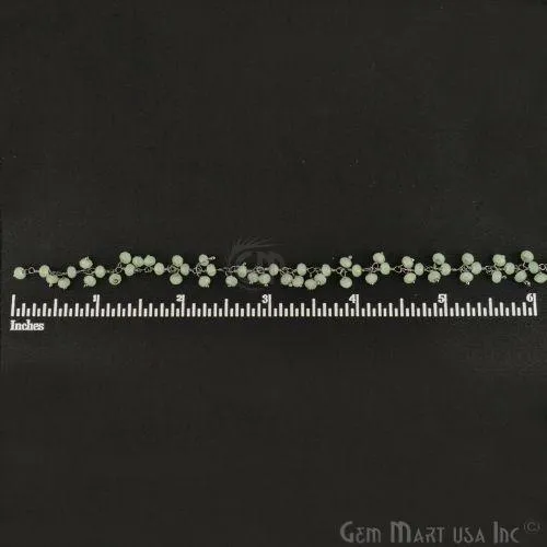 Prehnite Faceted Beads Oxidized Wire Wrapped Cluster Rosary Chain GemMartUSA Charm Necklaces
