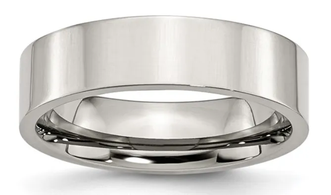 Quality Gold Stainless Steel High Polished Flat Band SI812 Rings