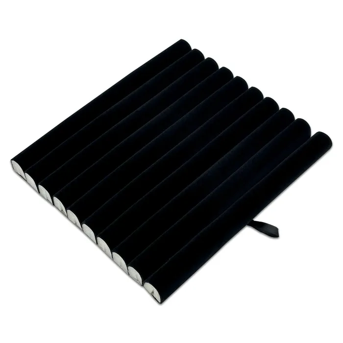 Rings 10 Roll Black Velvet HalfSize Ring Foam Insert JPIDisplay