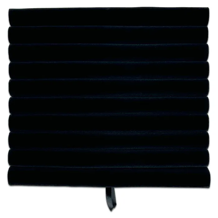 Rings 10 Roll Black Velvet HalfSize Ring Foam Insert JPIDisplay Rings 10 Roll Black Velvet HalfSize Ring Foam Insert JPIDisplay