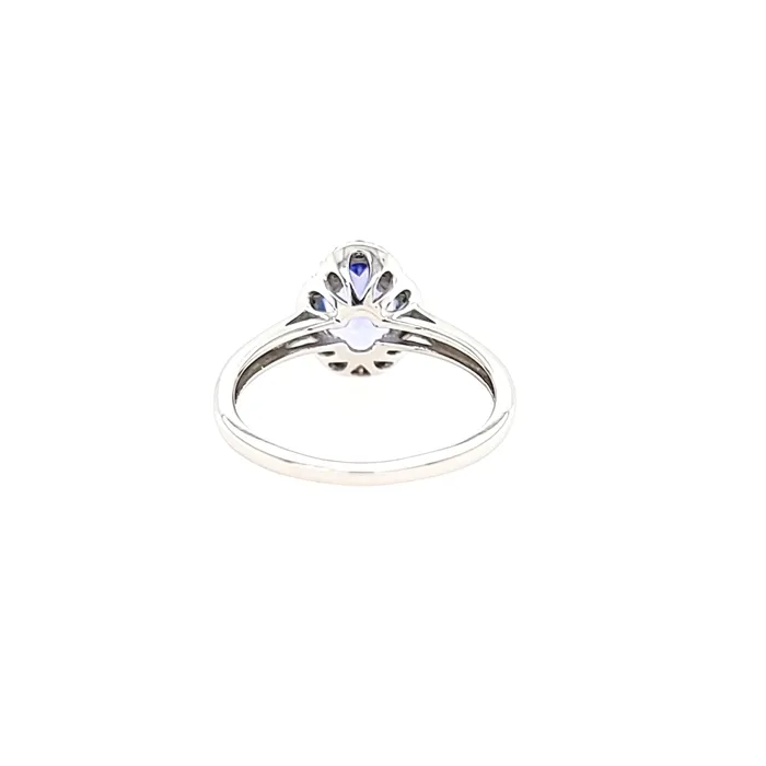 Rings 14k White Gold Tanzanite Diamond Ring I5620 Grandeur Creations