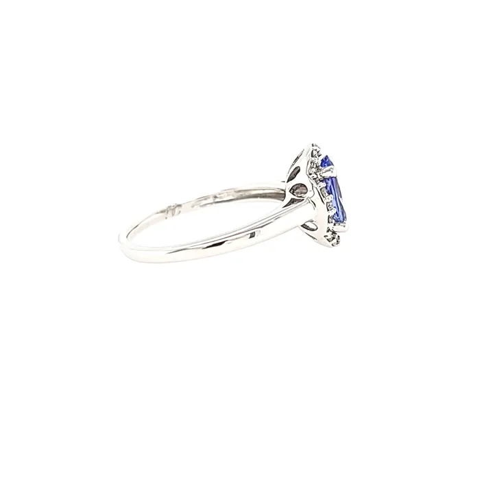 Rings 14k White Gold Tanzanite Diamond Ring I5620 Grandeur Creations