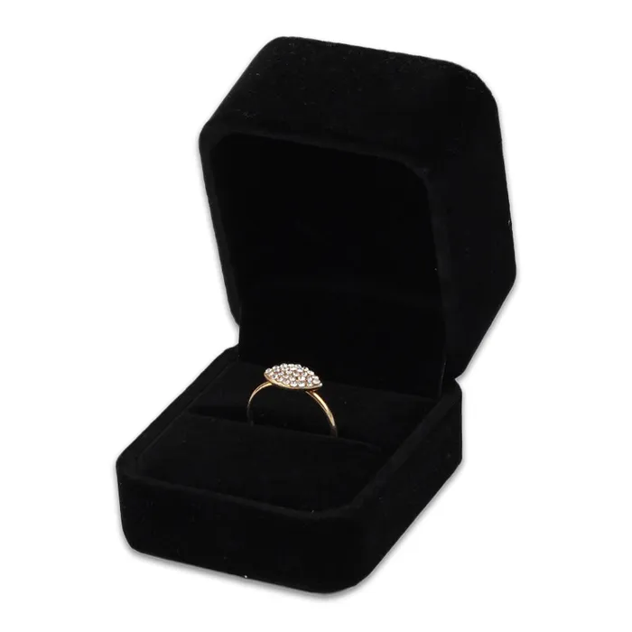 Rings 24Pack Deluxe Plush Black Velvet HighTop Ring Box JPIDisplay
