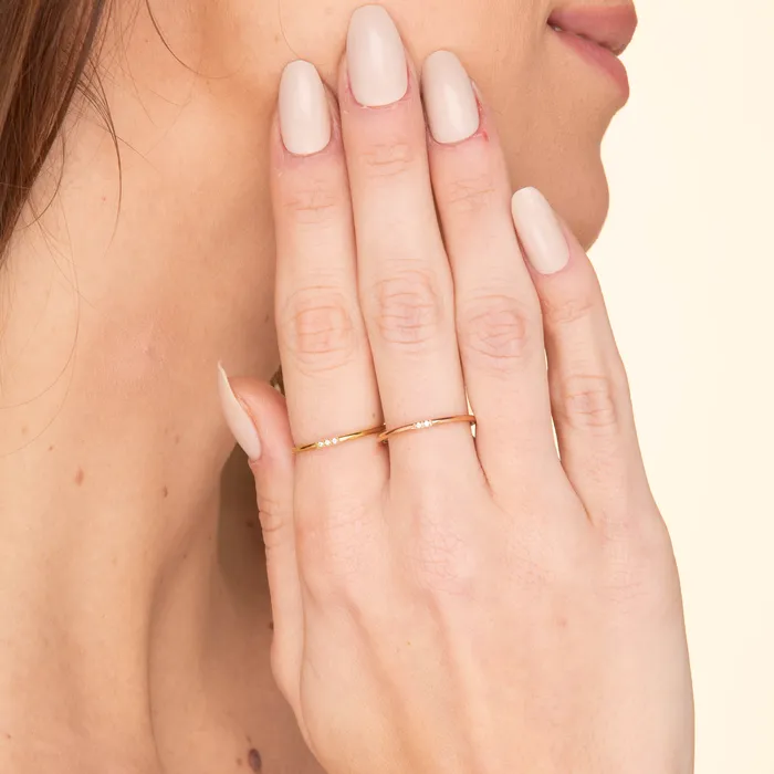 Rings Camile Stone Trio Sapphire Stacking Ring