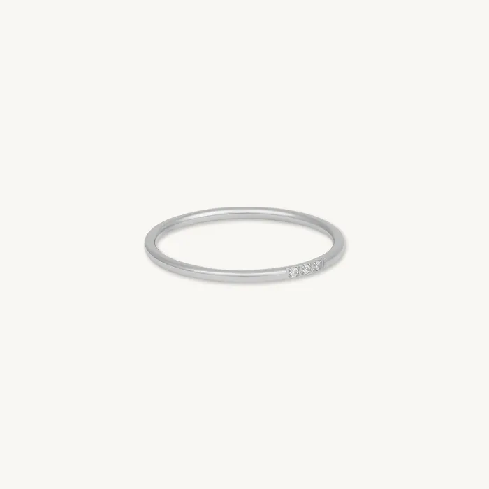 Rings Camile Stone Trio Sapphire Stacking Ring