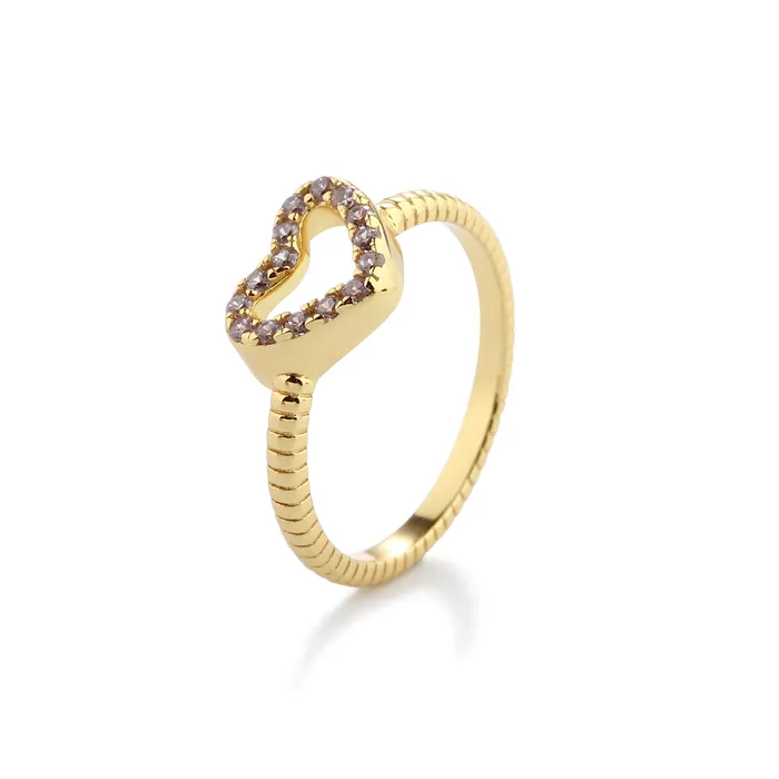 Rings Cherished Moments Jewelry Little Girls 14k GoldPlated Pink CZ Heart Baby Ring