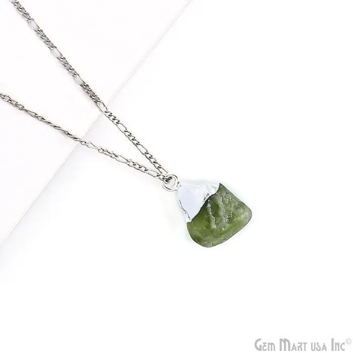 Rings GemmartUSA Rough Peridot Gemstone 21x14mm Organic Silver Edged Connector Rings GemmartUSA Rough Peridot Gemstone 21x14mm Organic Silver Edged Connector