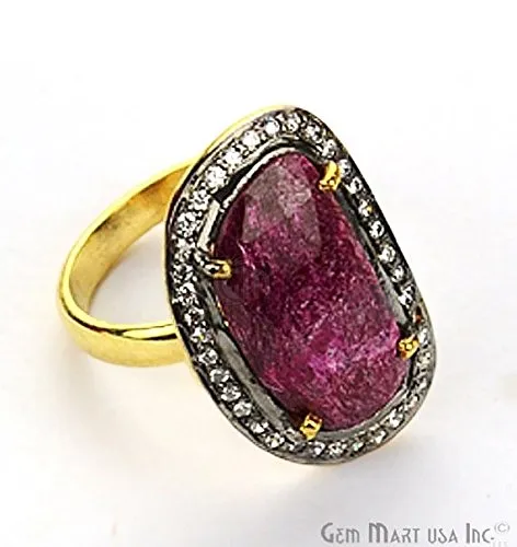 Rings GemMartUSA Sapphire Cz Pave Diamond Ring Gold Vermeil Prong Setting Gemstone Gift Diamond Ring CZRG12399 Rings GemMartUSA Sapphire Cz Pave Diamond Ring Gold Vermeil Prong Setting Gemstone Gift Diamond Ring CZRG12399