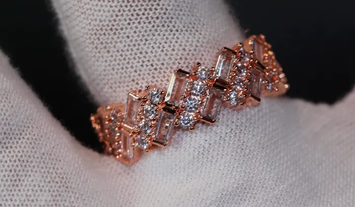Rings Lab Diamonds London Mens Rose Gold Ring Womens Rose Gold Ring Diamond Rose Gold Ring Baguette Ring Rose Gold Eternity Ring