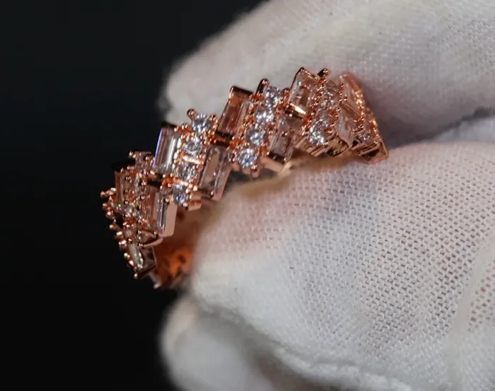 Rings Lab Diamonds London Mens Rose Gold Ring Womens Rose Gold Ring Diamond Rose Gold Ring Baguette Ring Rose Gold Eternity Ring