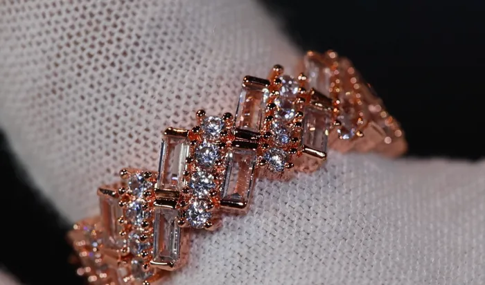 Rings Lab Diamonds London Mens Rose Gold Ring Womens Rose Gold Ring Diamond Rose Gold Ring Baguette Ring Rose Gold Eternity Ring