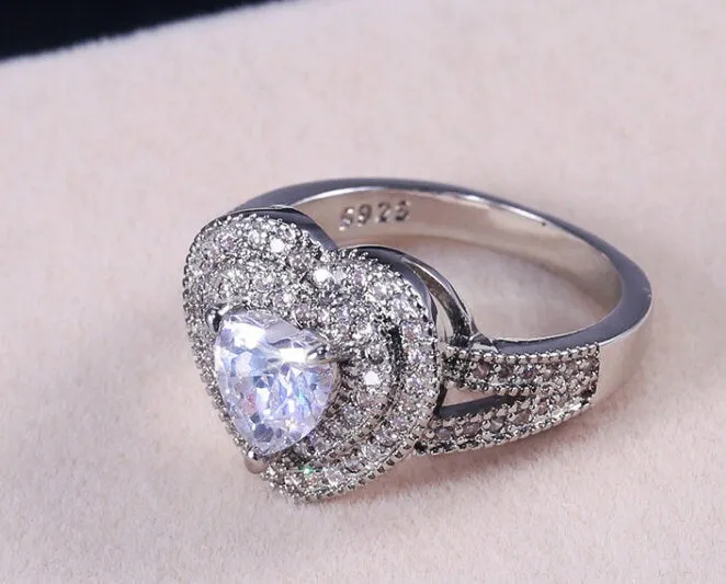 Rings Lab Diamonds London Silver heart ring diamond heart ring love ring heart shaped ring