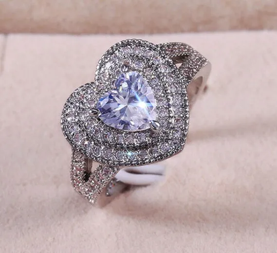 Rings Lab Diamonds London Silver heart ring diamond heart ring love ring heart shaped ring