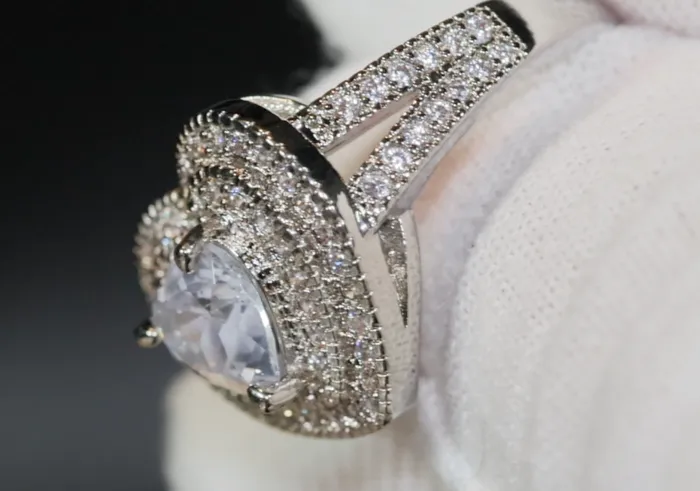 Rings Lab Diamonds London Silver heart ring diamond heart ring love ring heart shaped ring