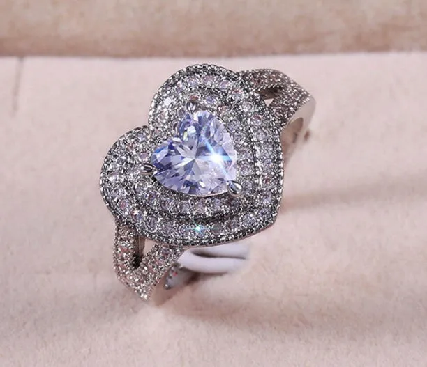 Rings Lab Diamonds London Silver heart ring diamond heart ring love ring heart shaped ring