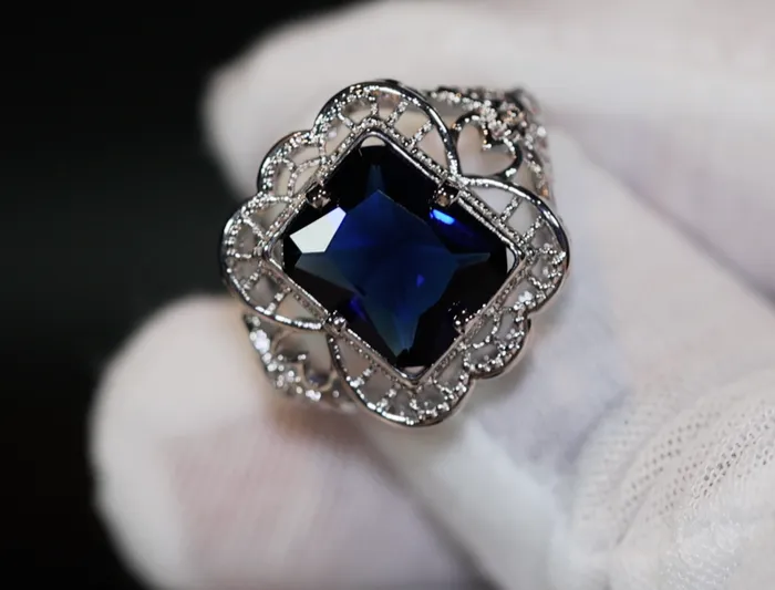 Rings Lab Diamonds London Womens Blue Diamond Ring Blue Diamond Wedding Ring Womens Big Ring