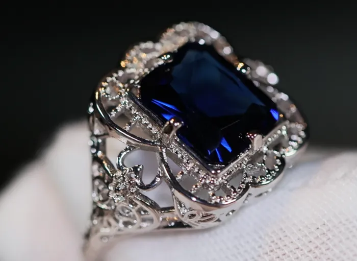 Rings Lab Diamonds London Womens Blue Diamond Ring Blue Diamond Wedding Ring Womens Big Ring