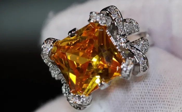 Rings Lab Diamonds London Yellow Diamond Ring Womens Yellow Engagement Ring Diamond Ribbon Ring